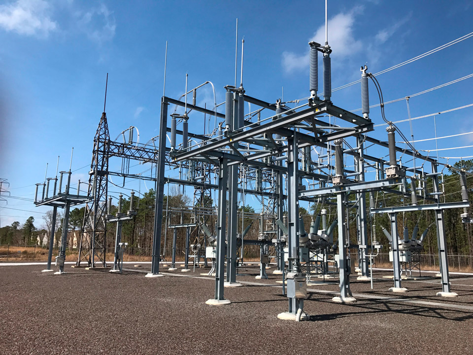 Substation, featuring 8-position ring-bus configuration.